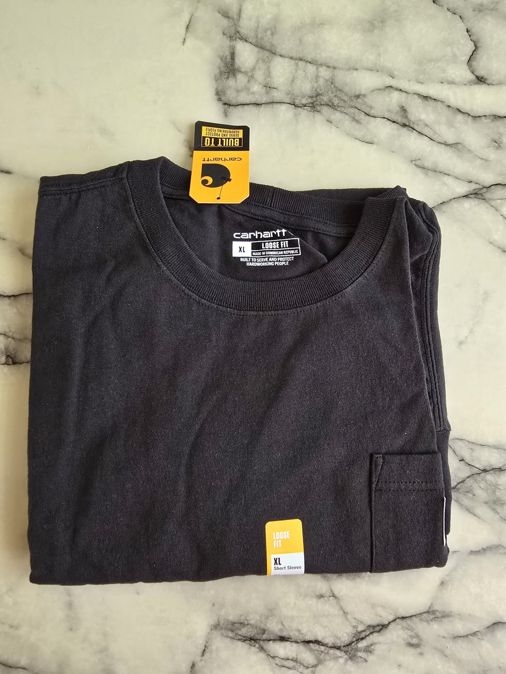 Carhartt Men's Black Loose Fit Pocket T-Shirt